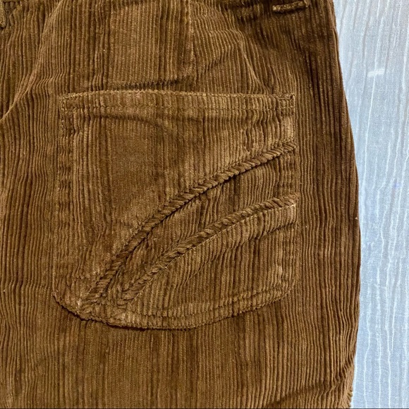 Brown corduroy knee length skirt - Picture 11 of 14